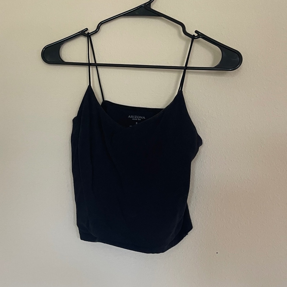 Cropped Black Tank